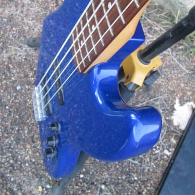 FENDER Squier Standard Jazz Electric Bass Guitar w/Blue matching h/s sold AS IS image 5