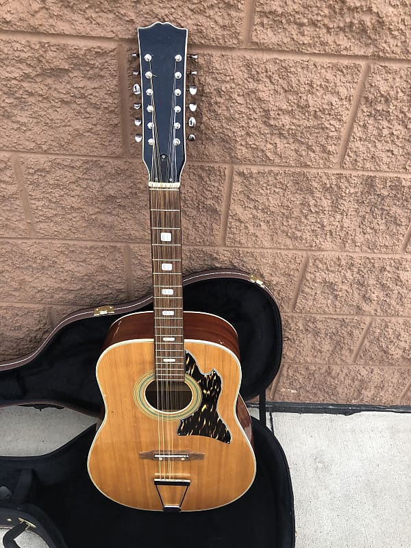 1960s 1970s Kingston 12 String Acoustic Guitar Nice Player Gibson Looking Headstock Rosewood