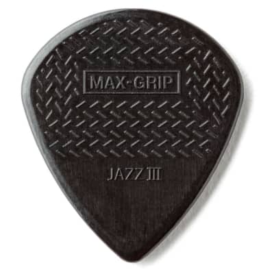 Dunlop 471P3S Max-Grip Jazz III Stiffo Guitar Picks, 6 Pack image 2