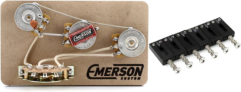  Emerson Custom 5-Way Blender Prewired Kit for Fender  Stratocasters - 250Kohm Pots : Musical Instruments