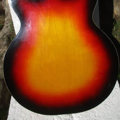 Kappa Series 500  Hollow Body Guitar, 1960's,  Wyattsville, Md.,  Sunburst Finish, Gig Bag image 9