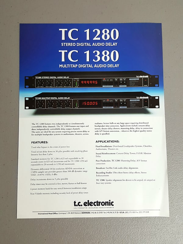 TC Electronic TC 1280 Stereo and TC 1380 Multitap Digital Reverb