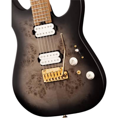 Charvel Pro-Mod DK24 Poplar Burl Electric Guitar, Transparent Black Burst image 4