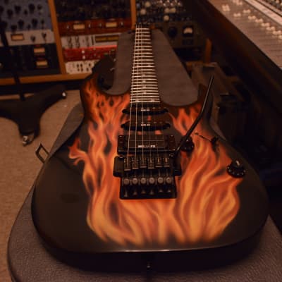 1987 Vintage Ibanez RG560 Custom Flame Graphic RG Prestige