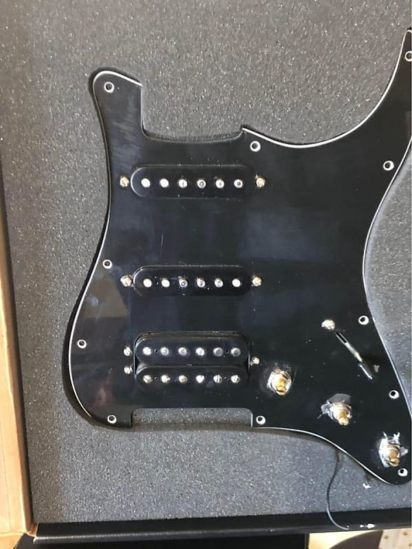 Fender Loaded/Wired Black Fender MIM HSS Pickguard 2000s - | Reverb