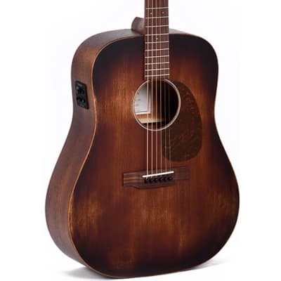 Sigma DM-15E Aged Dreadnought Electro Acoustic, Mahogany Distressed Satin for sale