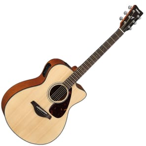 Yamaha FSX700SC Solid Spruce Top Concert Cutaway Acoustic/Electric Guitar Natural