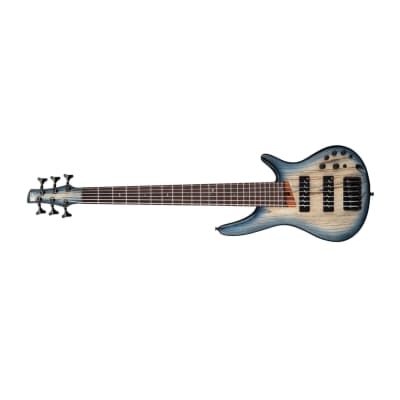 Ibanez SR Standard 6-String Electric Bass (Right-Handed, Cosmic Blue Starburst Flat) image 2