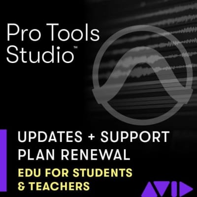 PT Studio Perp Annual Updates+Support EDU RENEWAL (Download)<br>Pro Tools Studio Perpetual Annual Updates + Support for EDU Students & Teachers Electronic Code - RENEWAL