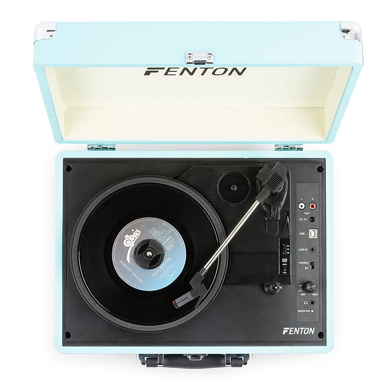 Prodotto: 102.106 - GIRADISCHI A VALIGETTA FENTON RP115 Record Player  Briefcase Blue - Fenton (DJ Equipment - Giradischi );