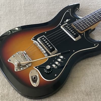 1967 Hagstrom II F-200 Electric Guitar Sunburst + Original Case + Adjustment Tools Made in Sweden Collector Condition image 10