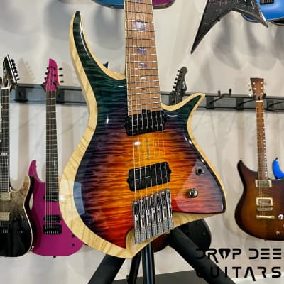 ViK Domineer H7ff "Blood Moon Surf" Multiscale Headless Electric Guitar w/ Case-Blood Moon Surf image 3