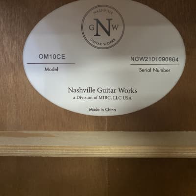 Nashville Guitar Works OM10CE Natural image 2