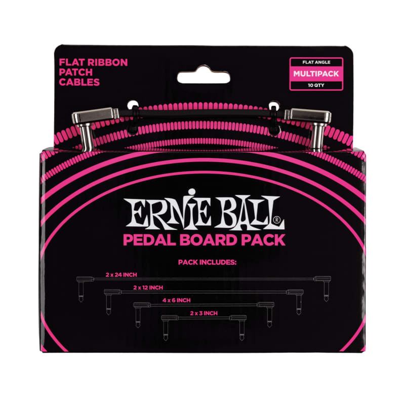 Photos - Instrument Cable Ernie Ball   Flat Ribbon Patch Cables Pedalboard MultiPack ... Standard  2020