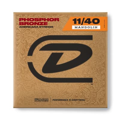 Dunlop Phosphor Bronze Medium Mandolin String Set of 8, .011-.040 image 1