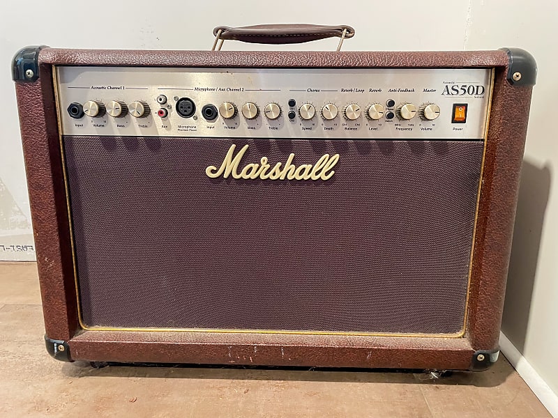 Marshall Acoustic Amp - AS50D 2 Channel 50-Watt 2x8" Acoustic Guitar Combo 2007 - Present - Brown image 1