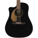 Fender Redondo Player Acoustic-Electric Guitar, Left-Handed, Jetty Black