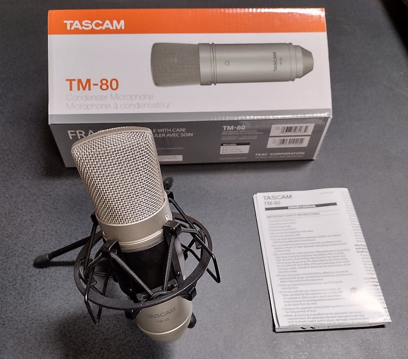 TASCAM TM-80 Large Diaphragm Condenser Microphone 2015 - Present - Gray image 1