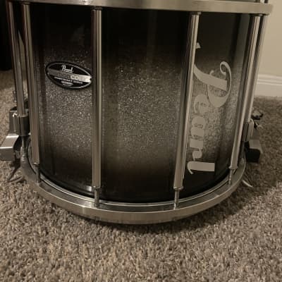 Pearl FFXML1412/A981 Championship Maple Varsity FFX 14x12" Marching Snare Drum 2010s - Black Silver Fade Bottom image 2