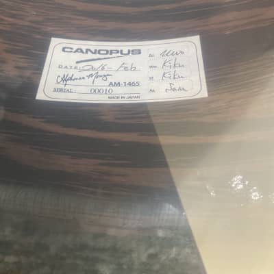 Canopus - 14x6.5" AM-1465, Alphonse Mouzon Signature, Wenge+Birch 11-Ply Snare Drum 2016 - Natural Pale LQ image 12