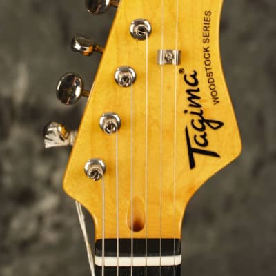 Tagima TW-61 Vintage Black Offset Jazz Master Dual P-90 Pickups Woodstock Electric Guitar Vibratone image 4