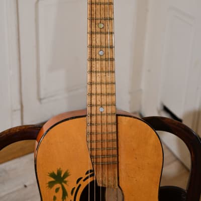 Vintage Cremona 510 – 1950s Parlor / Travel guitar, Czechoslovakia, Great Condition and Sound image 5