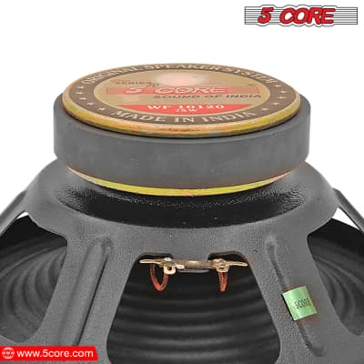 5 Core 10 Inch Subwoofer PAIR Audio Raw Replacement PA DJ Speaker Sub Woofer 75W RMS 750W PMPO Subwoofers 8 Ohm 1.25" Copper Voice Coil  WF 10120 8 OHM 2 PCS image 5