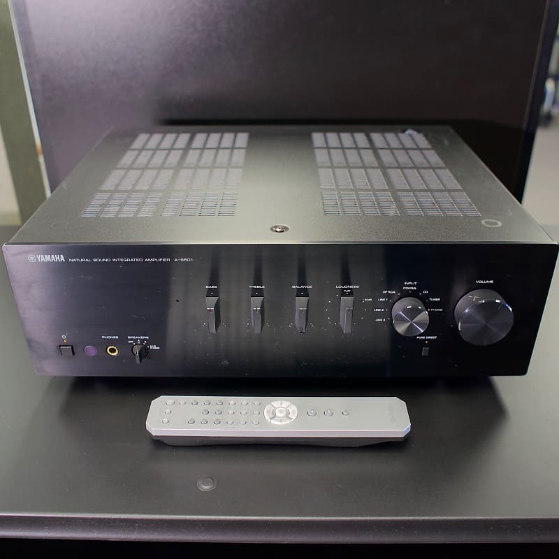 Yamaha A-S501 85 Watt Per Channel Integrated Amplifier Black With Remote
