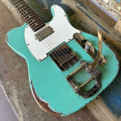 Hansen 2023 Custom Shop T-Style (Telecaster) - Seafaom Green w/Bigsby, 7.67 lbs. for sale