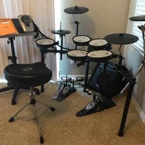 Roland TD-15K Drumset; extra pad & cymbal, pedals,throne, amp  & accessories included,original boxes image 4