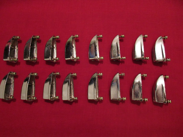 Full set of 16 Vintage 1960s Made in Japan Bass Drum Lugs Chrome