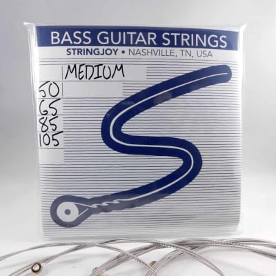 Stringjoy Nickel Medium Scale 4-String Bass Guitar Strings - Medium (.50 - .105)