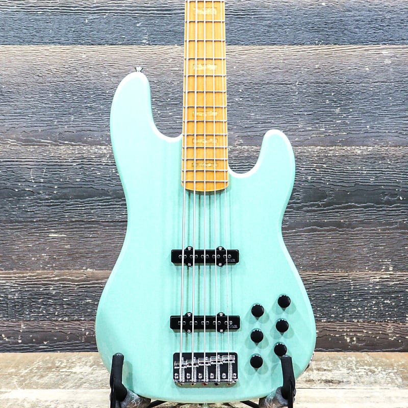 Markbass MB GV 5 Gloxy Val Surf Green CR MP 5-String Electric Bass w/Bag #IF0001924 image 1