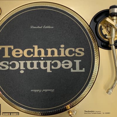 2 Technics SL-1200 MK3 Custom Gold Turntables with New M44G