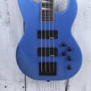 Jackson JS Concert Bass JS3 4 String Electric Bass Guitar Metallic Blue Gloss