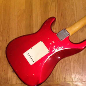 Fender 2012 Fender 1960 Stratocaster Custom Shop Relic 2012 Candy Apple Red image 2