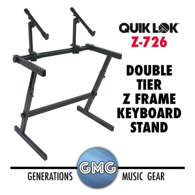 Quik Lok Z-726 Z FRAME 2-Tier Keyboard Stand - Height Adjustable with Fully Adjustable Second Tier Z726 **FREE SHIPPING!** image 1