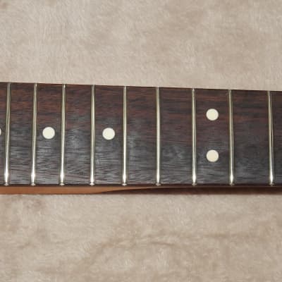WD Music SRV21 Licensed Fender Rosewood on Maple Stratocaster Neck 21 Medium Jumbo Frets NOS #5 image 5