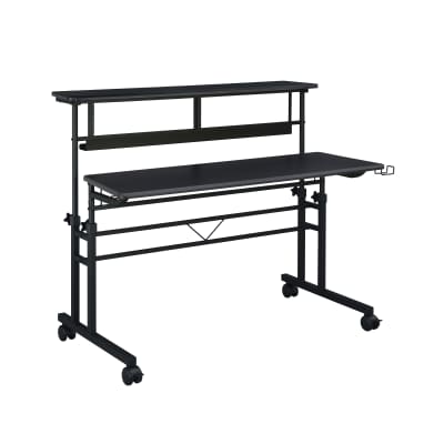 Musiea BE100 Series Sit and Stand Recording Music Studio Desk Workstation with 2x3U rack image 4
