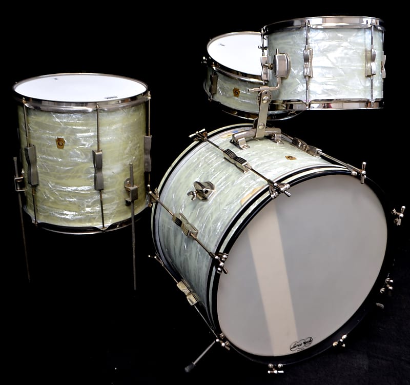 Ludwig No. 996-1 Club Date Outfit 12" / 14" / 20" Drum Set 1960s image 4
