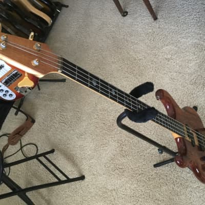 Left handed Alembic Spoiler 1992 Flame bass guitar image 8
