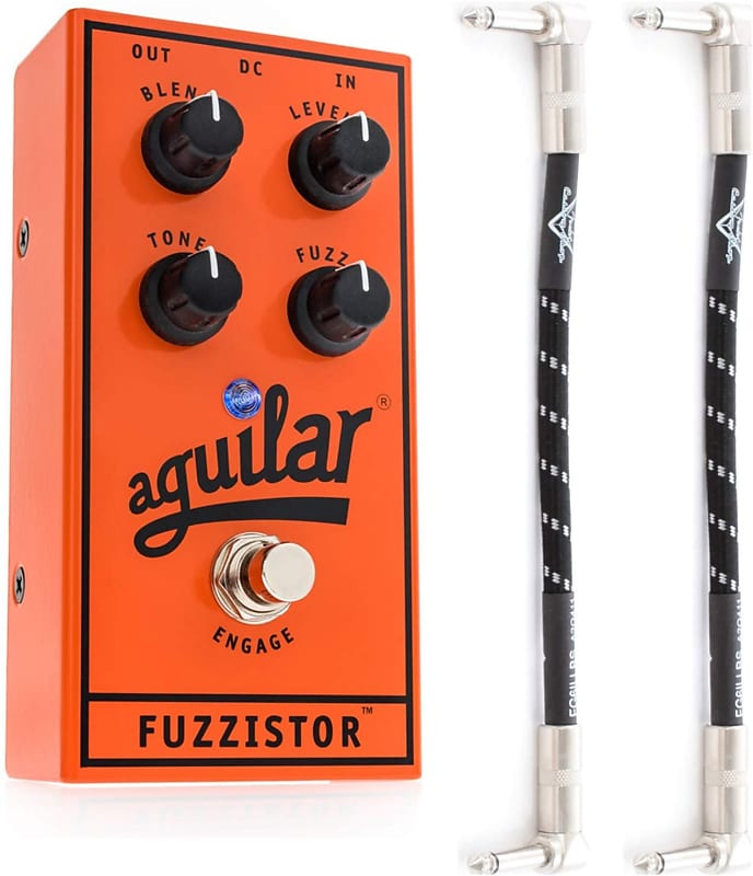 Aguilar Fuzzistor Bass Fuzz Pedal w/ 2 Patch Cables | Reverb