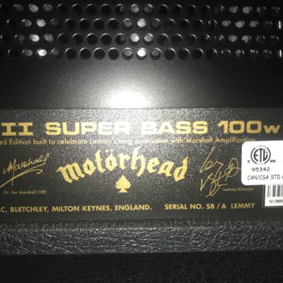 Marshall 1992LEM signature series super bass 100w head image 2