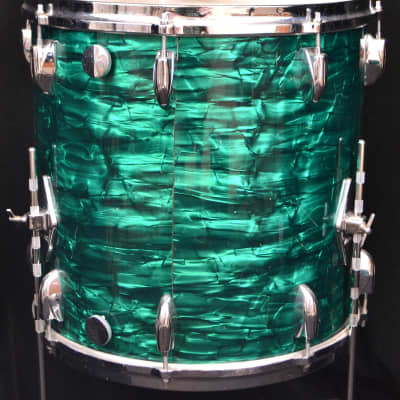 Gretsch 20/13/16" Drum Set  - 60s Emerald Green Pearl Rare! image 4