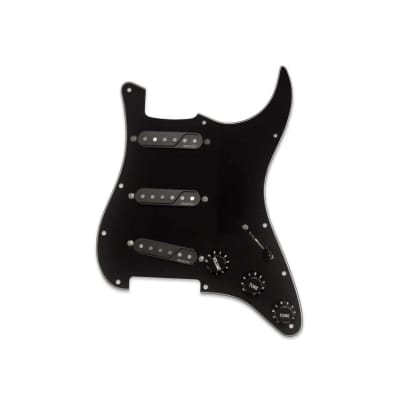 Fishman Fluence Loaded Black Pickguard With 3 Single Width Pickups For Strat for sale
