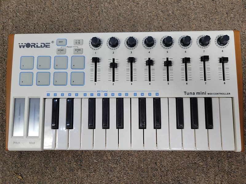 WorldE Tuna Mini 25 Key USB Midi Controller | Reverb