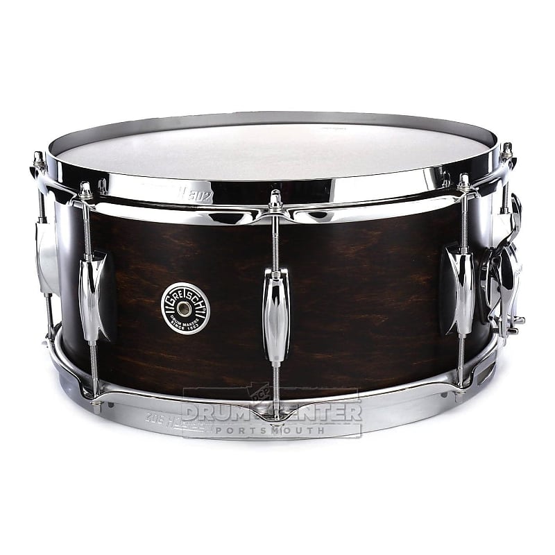 Gretsch Brooklyn Snare Drum 14x6.5 8-Lug Satin Antique Maple image 1
