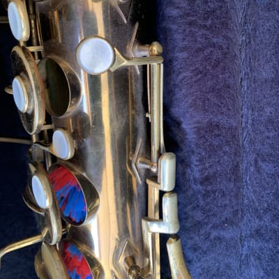 The Buescher Aristocrat Art Deco series I 1937 tenor saxophone with case image 13