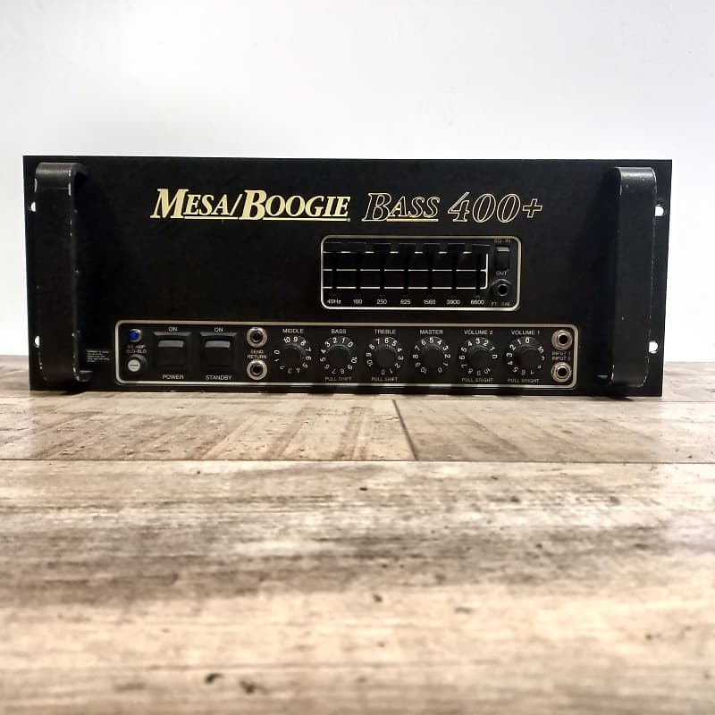 Mesa Boogie Bass 400+ 2-Channel 500-Watt Rackmount Bass Amp Head (7-Band EQ) 1990 - 2009 - Black image 1