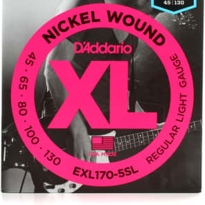D'Addario EXL170-5SL Nickel Wound Bass Guitar Strings - .045-.130 Regular Light Super Long Scale 5-string image 4